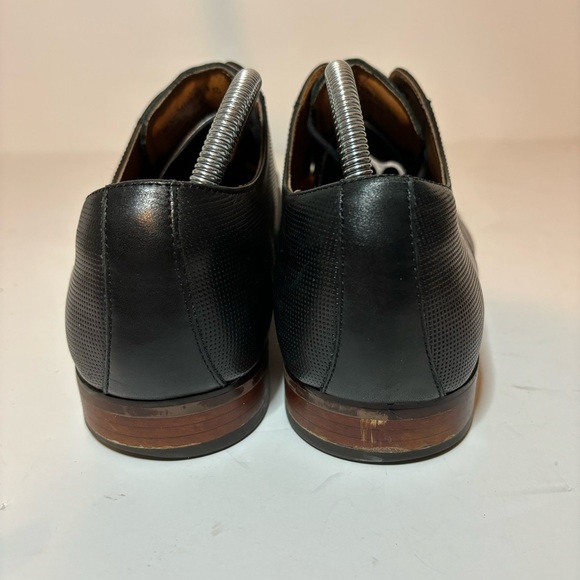 Florsheim POSTINO Mens So 9.5 D Plain Toe Oxford Black Leather Lace Up 15149-001 - Picture 7 of 10